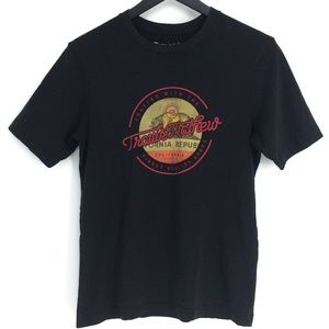 TRAVIS MATHEW California Republic Bear Logo Graphic Black T-Shirt Size S